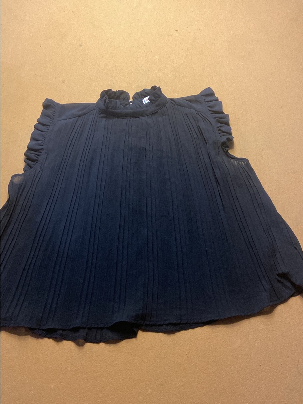 Pleated Black Ruffle blouse